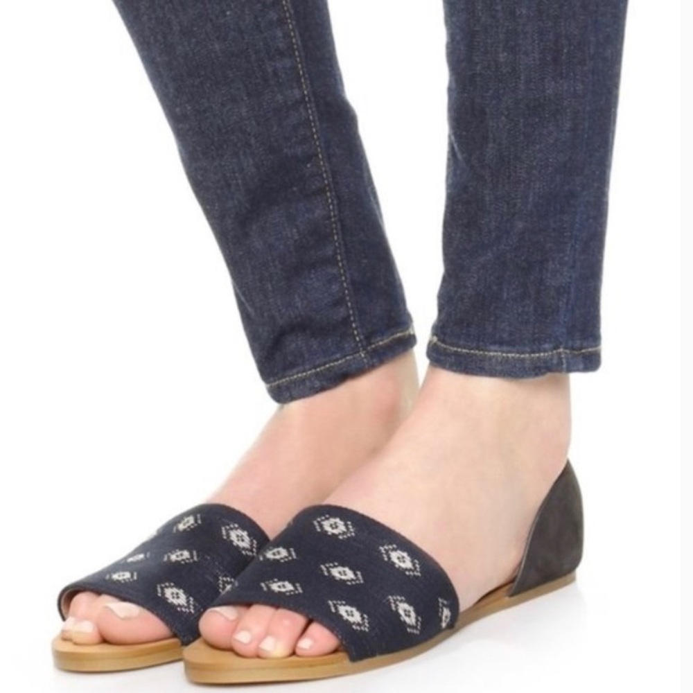 Madewell  Thea Sandal Diamond Stitch Blue Size 7